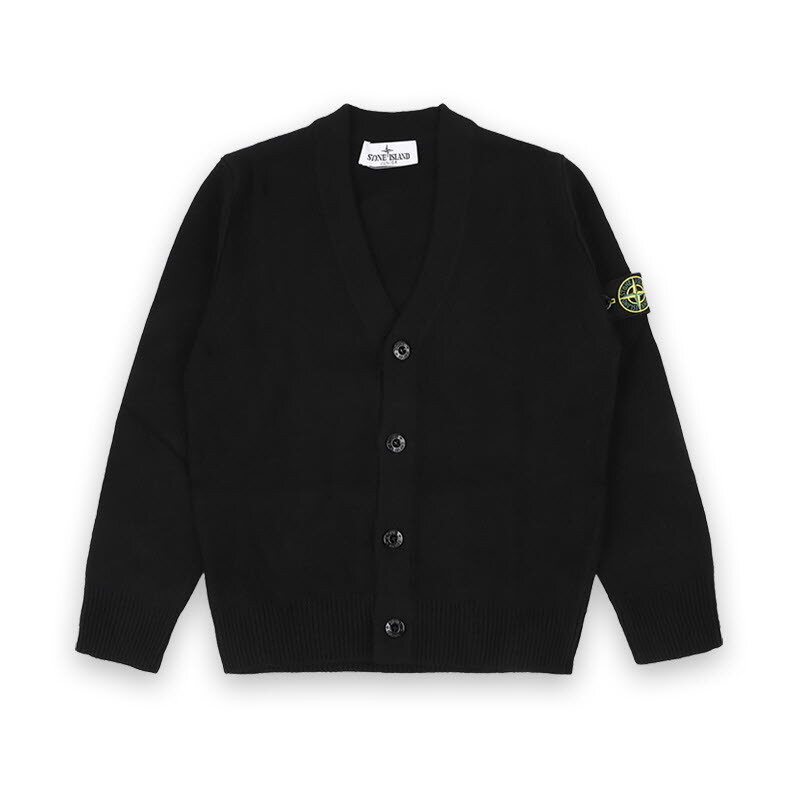 디몬트 스톤 키즈 와펜 패치 V넥 가디건(블랙) K2S16 5100001 S00M1 V0029 - Stone Island