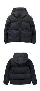 [스톤아일랜드] 25FW 와펜패치 드로우스트링 후드 패딩 재킷 블랙 남성 패딩 K2S154100019 S0182 V0029 / TLS 썸네일 3