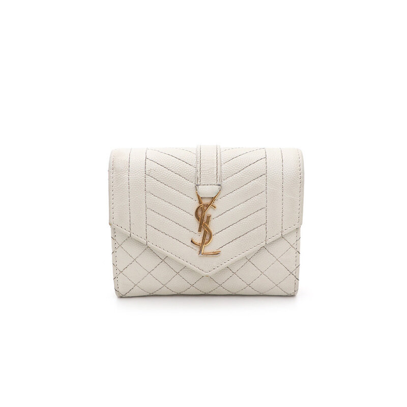 생로랑 651028 마틀라세 금장 모노그램 엔벨로프 반지갑 중지갑kk29707279 - Saint Laurent