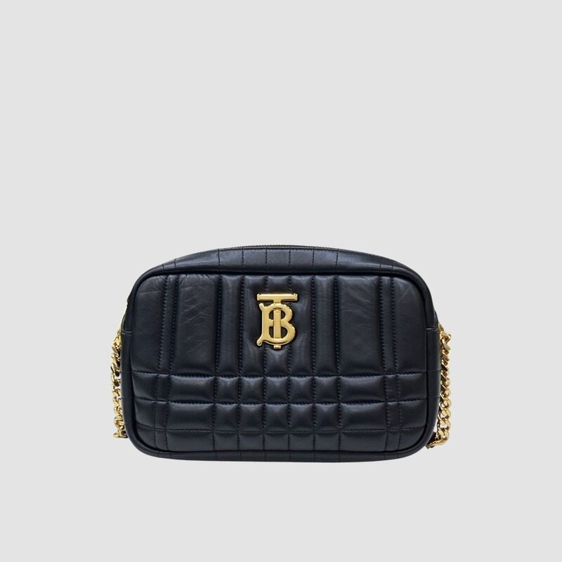 버버리 퀼팅 레더 스몰 롤라 카메라 백 80608941 - Burberry