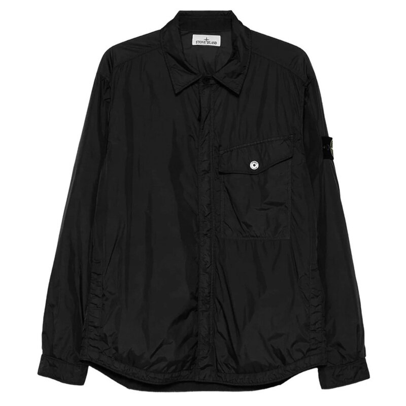스톤 25FW 가먼트다이 크링클랩스 나일론 자켓 블랙 K2S15 Q100006 S0A23 V0029 - Stone Island