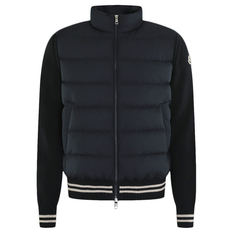 몽클레어 25FW 로고 패치 믹스 패딩자켓 네이비 9B000 32 M1509 779 - Moncler