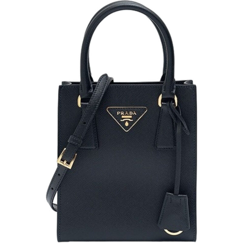 프라다 1BA358 NZV F0002 삼각로고 사피아노 블랙 토트백 [국내발송] - Prada