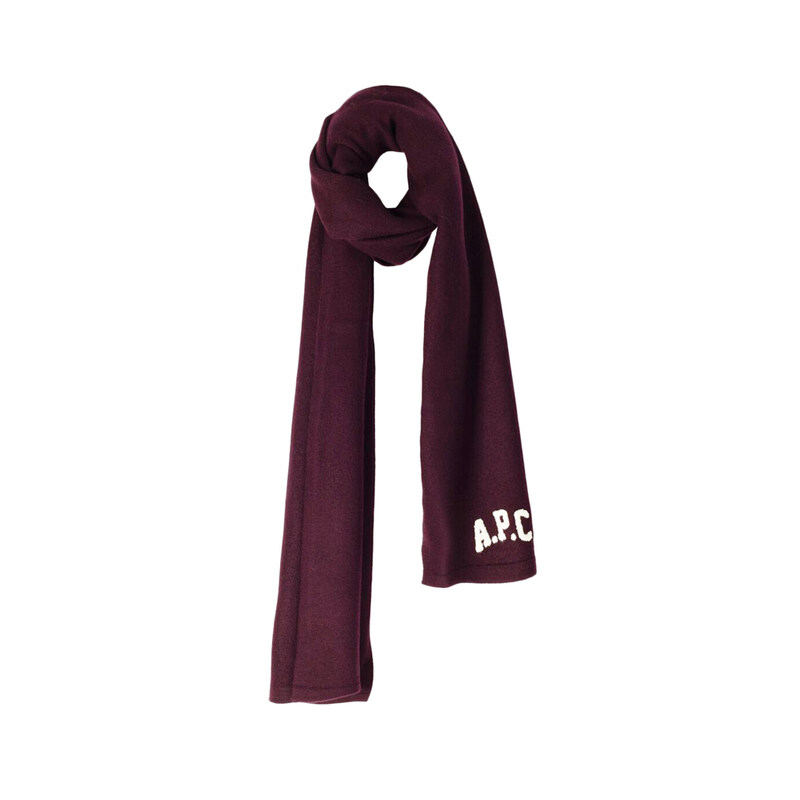 25FW JESSE 로고 머플러 보르도 WVBDK M15252 GAC - A.P.C.