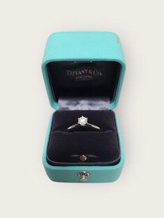 [중고명품/루이스잇] 10호 / 티파니 플래티늄 티파니 세팅 0.4ct 4부 다이아 반지 썸네일 3