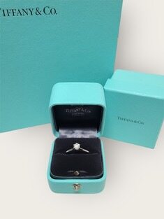 [중고명품/루이스잇] 10호 / 티파니 플래티늄 티파니 세팅 0.4ct 4부 다이아 반지 썸네일 4