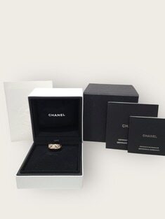 [중고명품/루이스잇] 47호 / 샤넬 베이지 골드 다이아 퀄팅 코코크러쉬 링 반지 스몰 썸네일 5