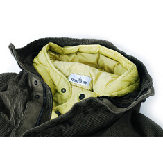 25FW 스톤 링클 코듀로이 롱 후드자켓 카키 K2S157100009 S0229 V0054 썸네일 4