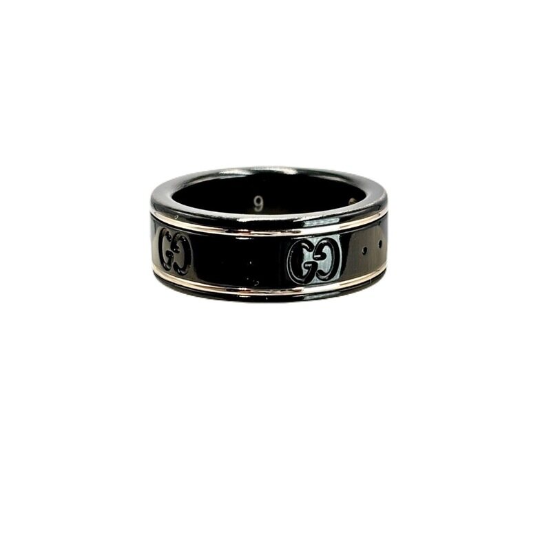 구찌 아이콘 화이트골드 아이코닉 씬 밴드 18k 블랙 225985 - Gucci