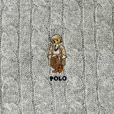 25FW 베어 로고 자수 머플러 그레이 449P08823 001 썸네일 3