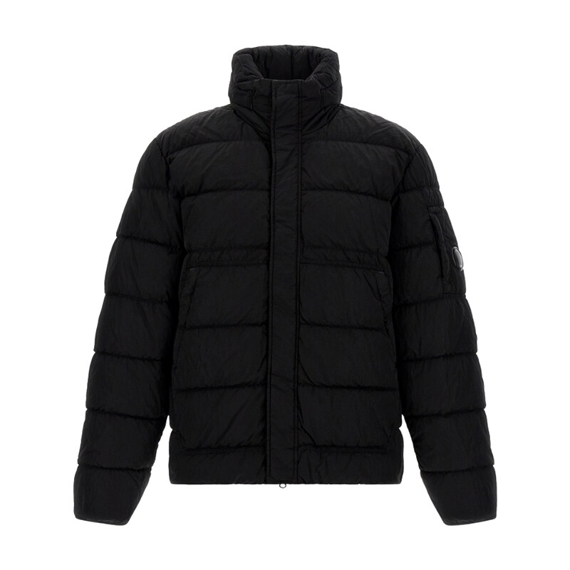 25FW 크롬 R 렌즈 와펜 패딩 자켓 블랙 19CMOW012A 005904G 999 - CP company