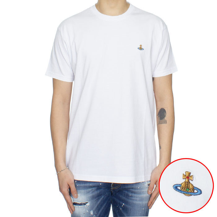 비비안 웨스트우드 ORB 로고 클래식 티셔츠 3G010013 J001M A401 - Vivienne Westwood