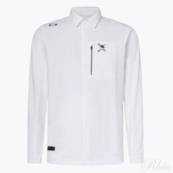 오클리 스컬 아이딜리 하이브리드 LS 셔츠 FOA408238 화이트 롱슬리브 - Oakley