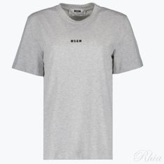 MSGM 마이크로 로고 반팔 티셔츠 2000MDM500 200005 94 썸네일 1