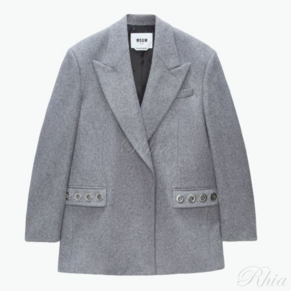 MSGM 스트럭처드 울 자켓 3741MDG05XB 247608 96 - MSGM