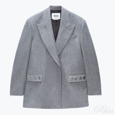 MSGM 스트럭처드 울 자켓 3741MDG05XB 247608 96 썸네일 1