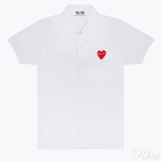 꼼데가르송 레드하트 와펜 반팔 카라티 AX T006 051 5 P1T006 AZ 썸네일 1