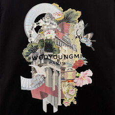 논현 더팩토리 25FW 우영미 시티 그래픽 로고 프린트 반팔티 / 블랙 (W253TS05 718B) 썸네일 7