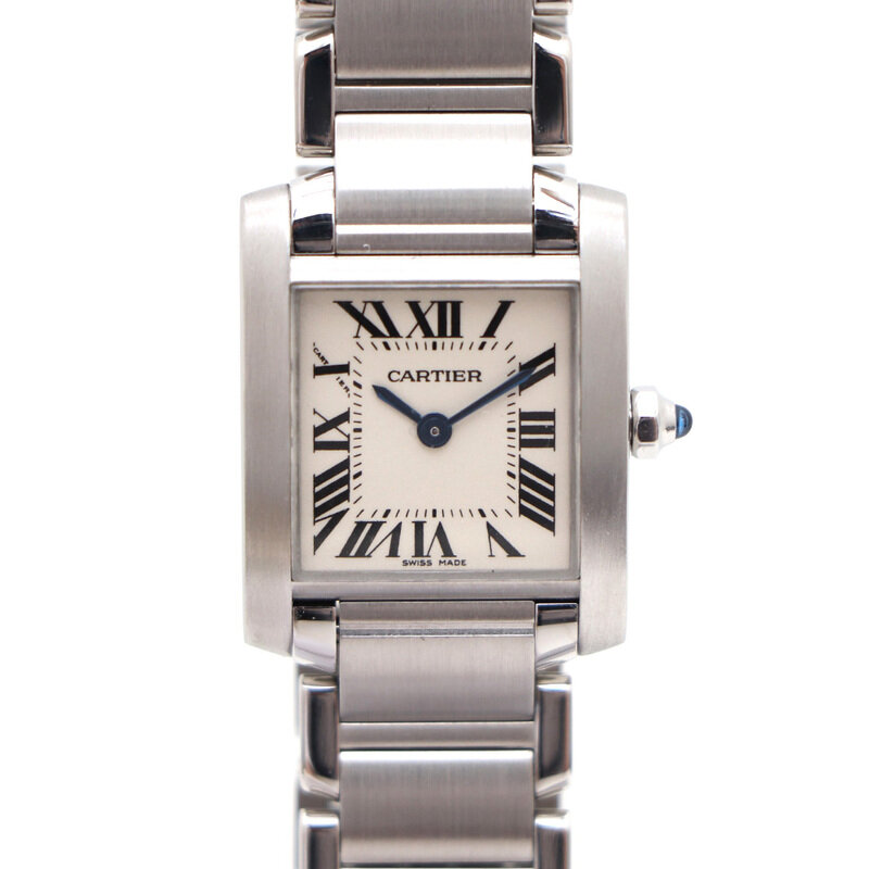 까르띠에 탱크 프랑세즈 SM 스몰 20mm 스틸 시계kk93688027 - Cartier