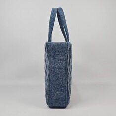 미우미우 마테라쎄 로고 데님 체인 토트백  썸네일 4