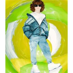 25FW 디젤주니어 데님패딩 J02421 0SKAI K01 B 썸네일 4