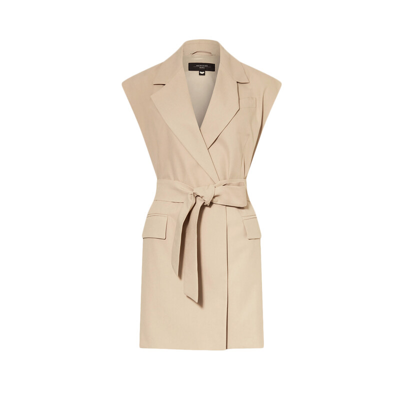 25FW DETROIT 디트로이트 슬리브리스 벨티드 자켓 베이지 2525286011 001 - Max Mara