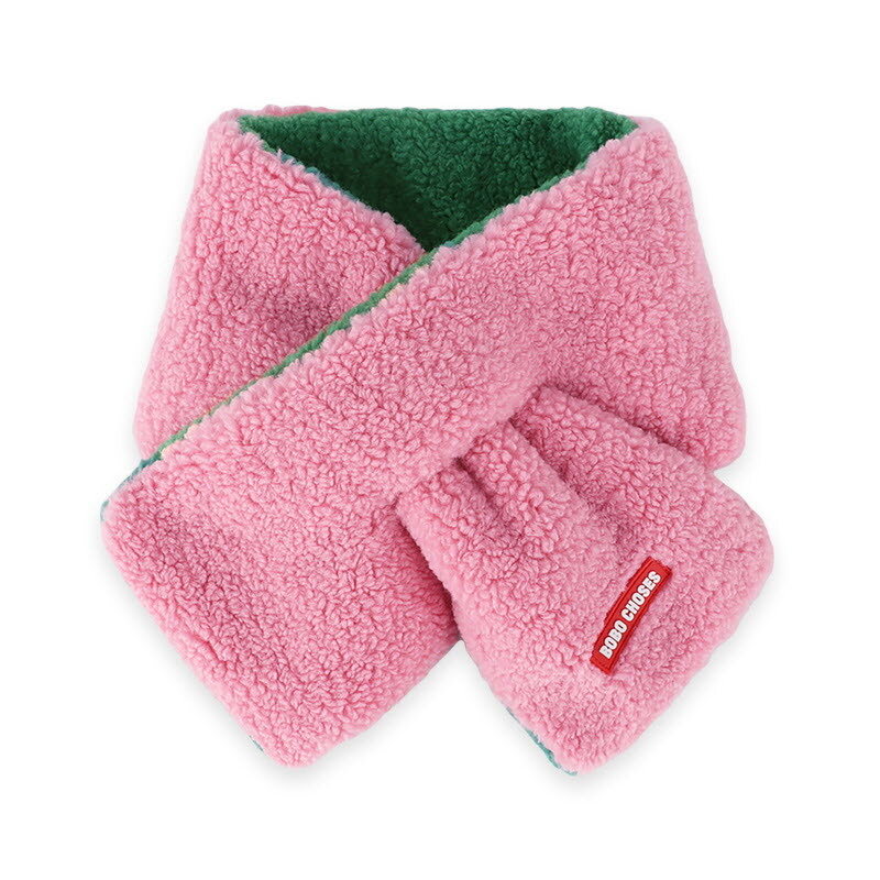 디몬트 보보쇼즈 키즈 로고 패치 머플러(핑크/그린) B225AI048 661 - Bobo Choses