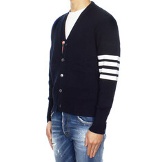 톰브라운 25FW 울 사선 브이넥 가디건 MKC160A 00014 415 썸네일 2