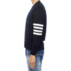 톰브라운 25FW 울 사선 브이넥 가디건 MKC160A 00014 415 썸네일 3
