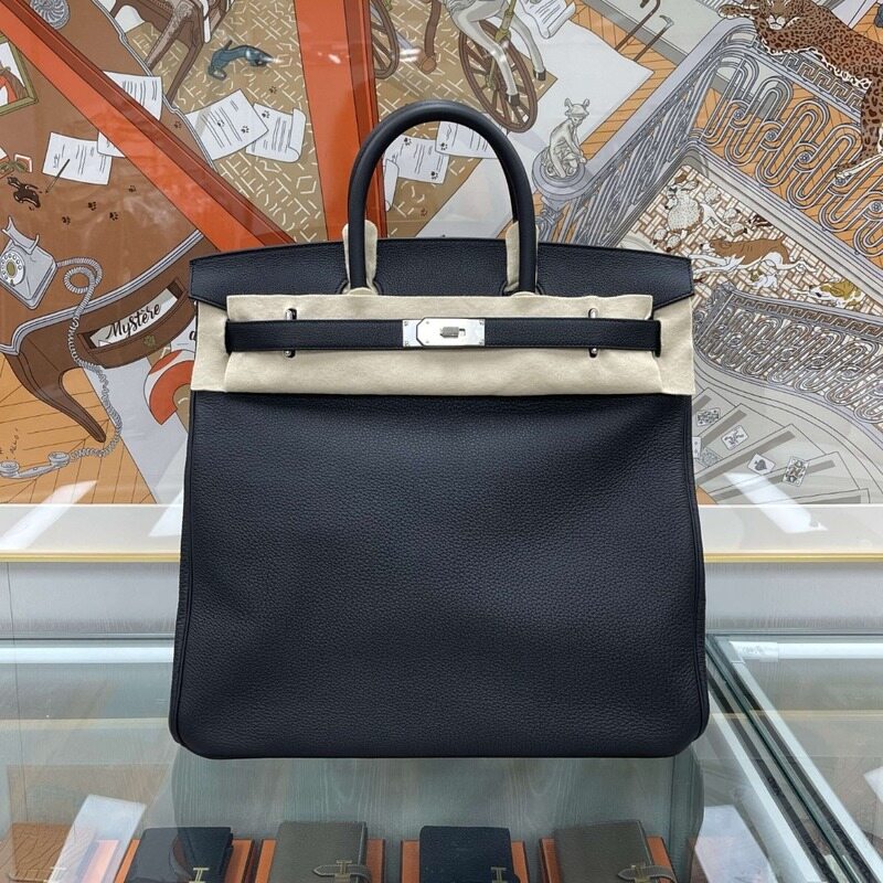 [더럭스] 에르메스 벌킨 40 오타크로와 블랙 은장 H042513 K각인 - Hermes