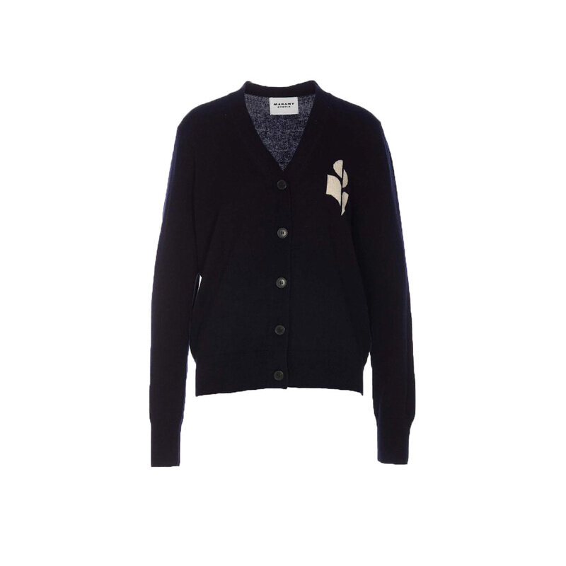 25FW 노튼 NORTON 로고 가디건 미드나잇 CA0097FA A1X05E 30MI - Isabel Marant