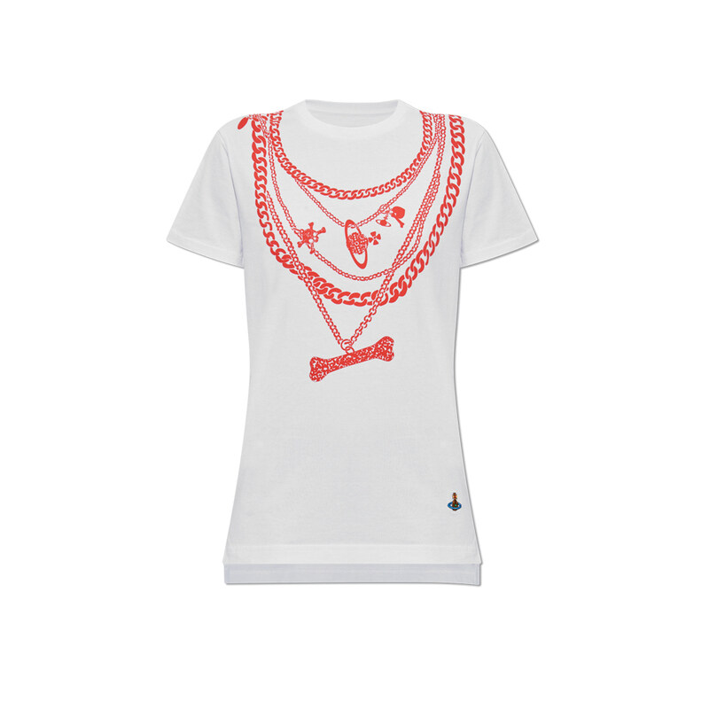 25FW 체인 페루 티셔츠 화이트 3G01003V J001M A401 - Vivienne Westwood