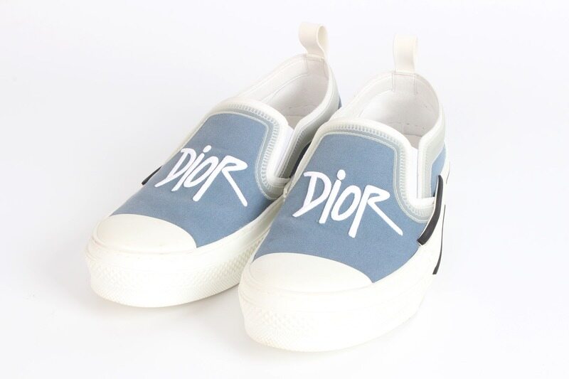 디올X스투시 B23 슬립온 스니커즈 블루 40(250) - Christian Dior