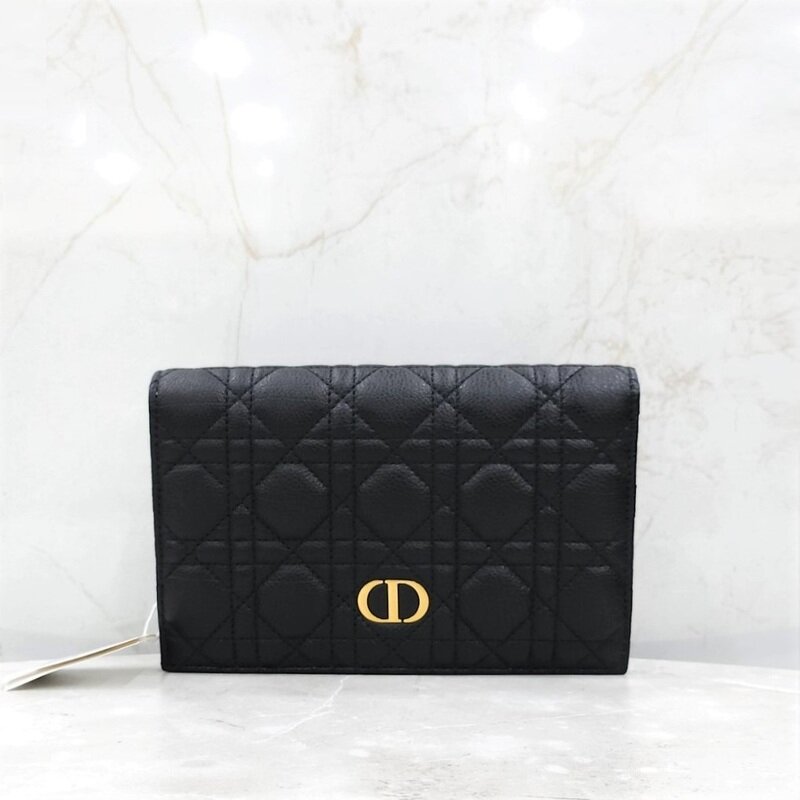 [럭스유] (새상품) 디올 블랙 카로 XL 슬림 월렛 장지갑 블랙 까나쥬 S5104UWHC - Christian Dior