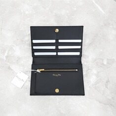 [럭스유] (새상품) 디올 블랙 카로 XL 슬림 월렛 장지갑 블랙 까나쥬 S5104UWHC 썸네일 4