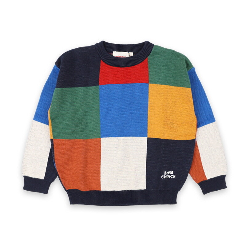 디몬트 보보쇼즈 키즈 타일 컬러블록 니트(멀티) B225AC110 991 - Bobo Choses