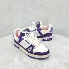 [럭스유] 7.5 / 루이비통 LV 퍼플 모노그램 트레이너 스니커즈 썸네일 2
