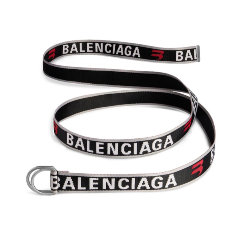 발렌시아가 자카드 로고 D링 패브릭 벨트 공용 벨트 703137 210AA 1063 - Balenciaga