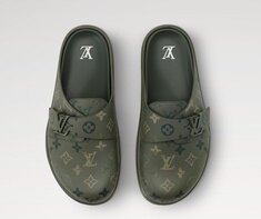 [백화점 풀셋] 내일도착 루이비통 남자 카키 LV 이지 뮬 슬리퍼 샌들 L1AIXBW 썸네일 3