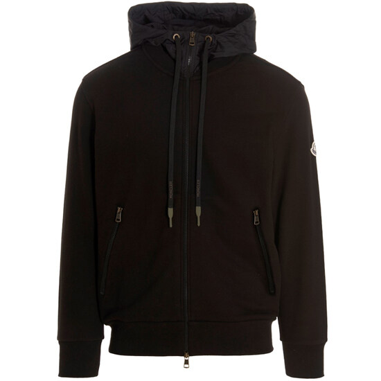 [몽클레어] 8G00034 899WC 999 로고 패치 후드 집업 블랙 남성 자켓 / TJ - Moncler