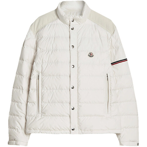 [몽클레어] 1A00013 54A81 034 COLOMB 콜롬브 로고패치 넥 다운 자켓 화이트 남성 자켓 / TLS - Moncler