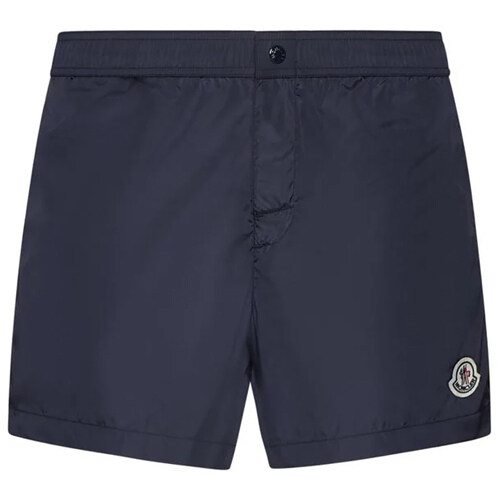 [몽클레어] 2C00021 53326 743 로고 패치 사이드 스윔 쇼츠 네이비 남성 팬츠 / TJ - Moncler