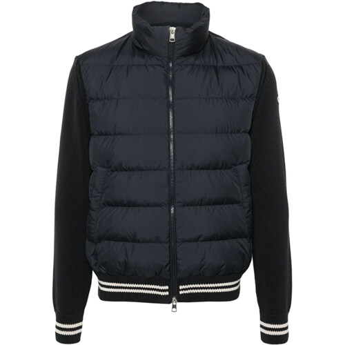 [몽클레어] 9B00001 M1509 779 로고패치 니트 다운 믹스 집업 네이비 블랙 남성 자켓 / TJ - Moncler
