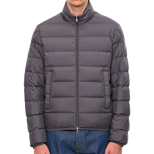 [몽클레어] 1A00077 54A81 920 BAUDINET 바우디네트 로고 패치 다운 패딩 그레이 남성 자켓 / TJ - Moncler