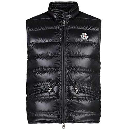 [몽클레어] 1A10700 53029 999 GUI 구이 로고 패치 패딩 베스트 블랙 남성 자켓 / TJ - Moncler