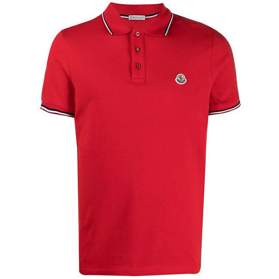 [몽클레어] 8A70300 84556 421 삼선넥라인 폴로 티셔츠 레드 남성 티셔츠 / TJ - Moncler