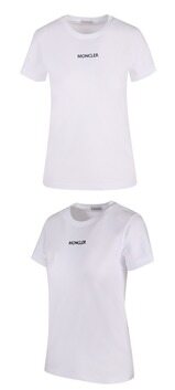 [몽클레어] 8C7A610 829FB 001 자수로고 라운드 반팔티셔츠 화이트 여성 티셔츠 / TJ 썸네일 3