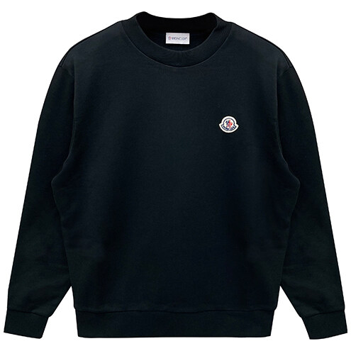 [몽클레어] 크루넥 로고 모티프 맨투맨 블랙 남성 맨투맨 8G00073 809KR 999 / TLS - Moncler