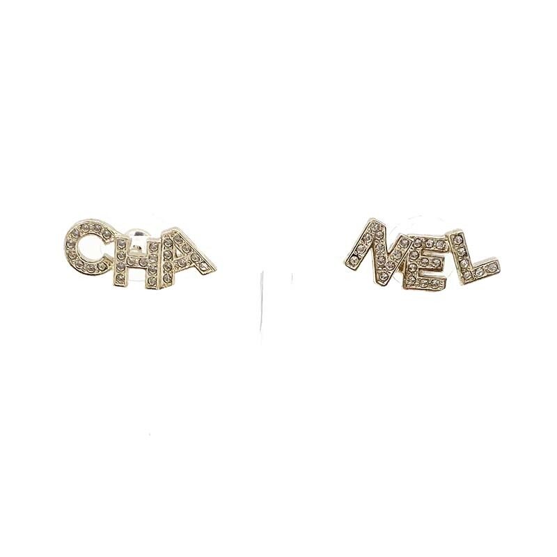 샤넬 로고 크리스탈 귀걸이 711250490 - Chanel