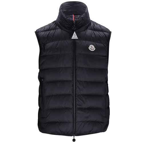 [몽클레어] ROCOQUE 로코크 로고 패치 다운 베스트 자켓 블랙 남성 자켓 1A00003 597YF 999 / TLS - Moncler